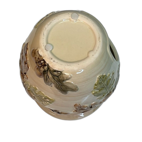 ACORNS & OAK LEAVES Tart Wax Melt WARMER Living Quarters 5.75" FALL Ceramic - Picture 4 of 4